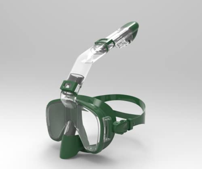 Artminzo Máscara de Buceo para niños y Adultos, Gafas para la Nariz, Gafas de natación subacuática, Gafas de esnórquel para niños y jóvenes,Darkgreen-