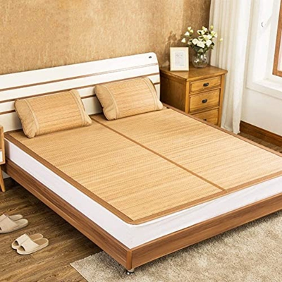 DYCIN Alfombras para Dormir de Verano Colchón de Cama de Cama de bambú, Alfombrilla de Paja de Ropa para el Dormitorio de la Escuela en casa (Color : 