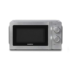 KUMTEL Microondas independiente con grill / 20 litros / 700 vatios / plato giratorio de cristal (24,5 cm) / 8 niveles de potencia / descongelación pro características