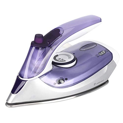 Luqeeg Plancha Vapor Eléctrica, Mini Máquina Planchar Ropa, Soporte Generador Vapor Planchado en Seco/Vapor/Soporte Vapor Fuerte Conversión Doble Volt