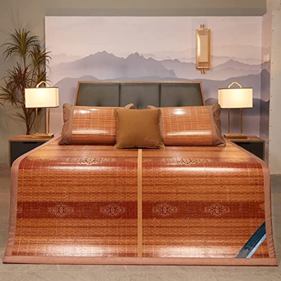 Alfombras para dormir de verano Metera de cama de bambú de verano for dormir, colchón de bambú de enfriamiento plegable, alfombrilla de enfriamiento a