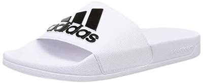 adidas Adilette Shower, Slide Sandal Unisex Adulto, Cloud White/Core Black/Cloud White, 42 EU