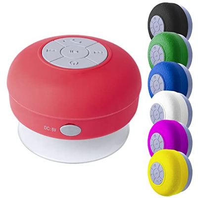 TIENDA EURASIA® Altavoz Bluetooh, Altavoz Portatil con Ventosam, Altavoz Bluetooth Potente 3W, Altavoz Funcion Manos Libres, Compatible con iOS y Andr