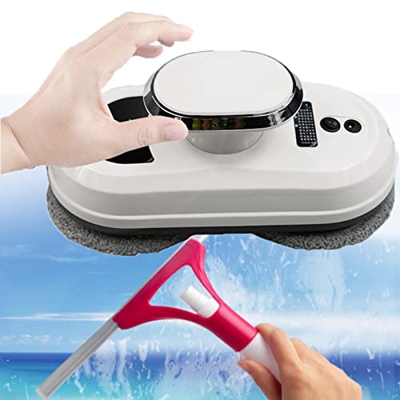 JINTAOMA Robot Limpiador de Ventanas, Robot Limpiador de vidrios, para Interiores y Exteriores, Kit de Limpieza Inteligente de Ventanas de Azulejos de