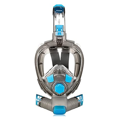 Máscaras de Buceo Snorkel Adulto de Rostro Completo fácil de Respirar con Vistas panorámicas Buceo Anti-vaho y a Prueba de Fugas (Color : Orange, Size