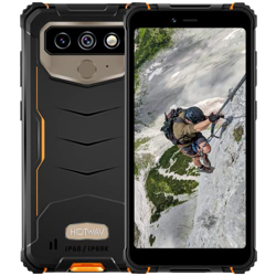 HOTWAV T5 Pro Móvil Resistente,7500mAh Batería Android 12 IP68/IP69K Móvil Indestructible,6.3" HD 4GB+32GB 13 MP Cámara 4G Smartphone (Naranja) en oferta