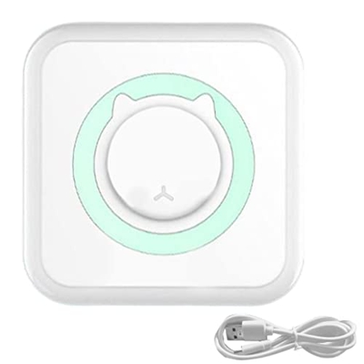 Yoyakie Impresora térmica de Bolsillo Mini Impresora de Pregunta Incorrecta portátil Impresión de impresión inalámbrica sin Tinta, Impresora de Pregun