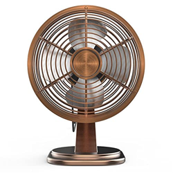 QCLUEU Ventilador de Escritorio de Metal Retro de 6 Pulgadas, Ventilador Personal USB Ventilador de Mesa pequeño con 3 velocidades, Ventilador de Escr en oferta