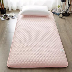 Colchón de suelo de estilo japonés, colchón de futón grueso, almohadilla de dormir portátil suave, colchón doble enrollable plegable, dormitorio de es características