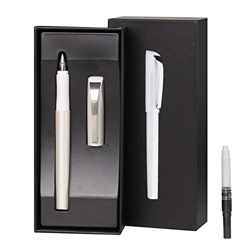 Pluma estilográfica EF Regalo Estudiante Aprendizaje Oficina Firma Tinta Pen (Color: Blanco) en oferta