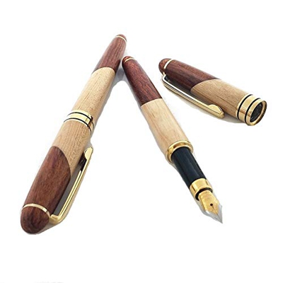 Pluma estilográfica de palisandro, 2 unidades, bolígrafo de negocios, escritura para estudiantes, papelería hecha a mano fluida