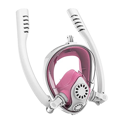 Máscaras de Buceo Snorkel Fácil de Respirar Snorkel de Cara Completa para Adultos con Vistas panorámicas Buceo Antivaho y a Prueba de Fugas (Color : B