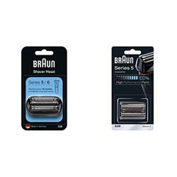 Braun Series 5 53B Cabezal de Recambio Negro para Afeitadora Eléctrica + Cassette 52B Recambio para afeitadora eléctrica hombre Series 5, compatible c características