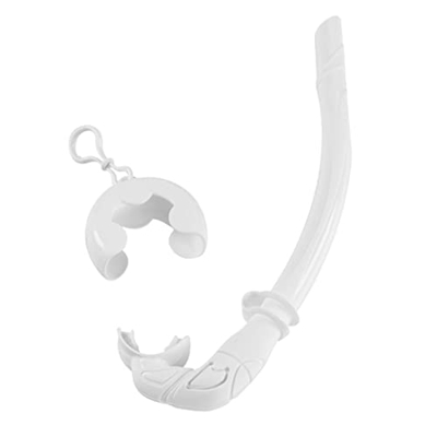 UIKEEYUIS Tubos de esnórquel plegables de silicona, esnórquel de respiración Unisex, buceo, deportes submarinos, esnórquel profesional , Blanco