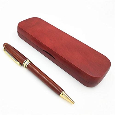 Estuche de pluma de caoba para profesores y estudiantes