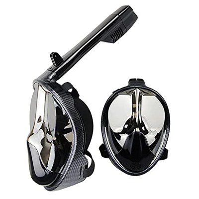 Samnuerly Máscaras de Buceo Buceo de Cara Completa Tipo bajo el Agua Que se Ajustan a la Piel Buceo Adecuado para Adultos Buceo de Doble Tubo (Color :