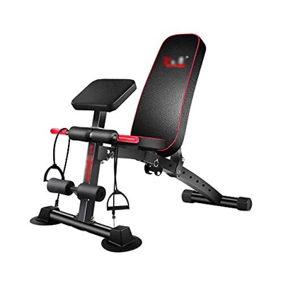 FMOPQ Banco de Pesas Banco de Pesas, Banco con Mancuernas Ajustable Tablero dominal para el hogar Multifuncional Dispositivo dominante Silla Deportiva