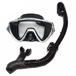 Samnuerly Máscaras de Buceo Equipo de esnórquel Resistente a caídas y Duradero Cómodo Buceo Conjunto de esnórquel Completamente seco Material de Resin características