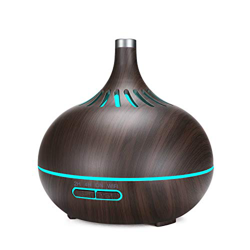 Stuurvnee El Difusor de Aceite Esencial de Humidificador de Aire WiFi Inteligente Funciona con Alexa y Home Madera Profunda Enchufe de la EU características