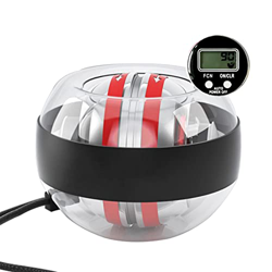FMOPQ Bola de muñeca, Bola de giroscopio de Encendido automático con Luces LED y Contador LCD Digital, para aliviar el estrés y el Ejercicio de la Man características