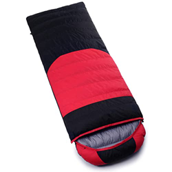 Kanpcelns Saco de Dormir de plumón de Pato Ultraligero de Invierno Saco de Dormir Impermeable para Acampar al Aire Libre 400g Red precio