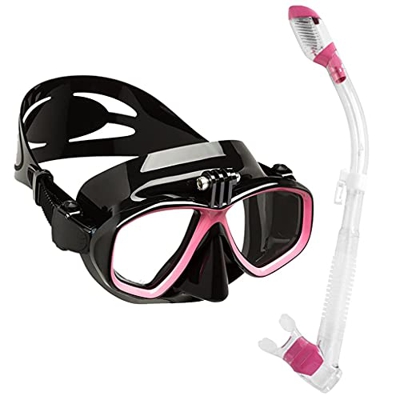 Samnuerly Máscaras de Buceo Snorkel Impermeables y antivaho Hechas de Materiales respetuosos con el Medio Ambiente Equipo de Buceo HD Unisex Multifunc