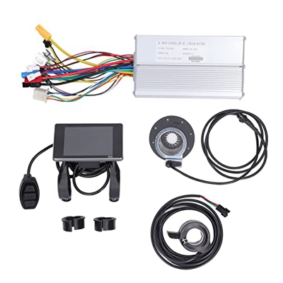 BuyWeek Controlador de Motor de Bicicleta eléctrica, Controlador de Bicicleta eléctrica DC 36V 48V 30A M6 Display Thumb Throttle Set para Motor de 100