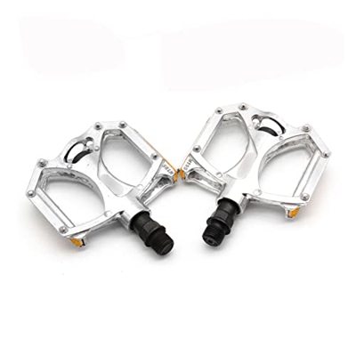 XIWALAI Pedal M195 Aleación de Aluminio MTB Pedales de Bicicleta 2DU Piezas de Bicicleta de montaña de Pedal Ultraligero con Reflector (Color : Silver