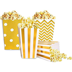 Palomitas Bolsa, 45 Piezas Cajas De Palomitas, Contenedor Pop Corn, para Bocadillos De Fiesta, Dulces, Palomitas De Maíz, Galletas y Fiesta De Navidad precio