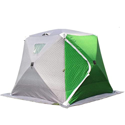 Tienda de Pesca en Hielo portátil para 3-4 Personas Refugio de Pesca en Hielo Aislado Chabola de Pesca en Hielo térmico con Capa aislada para Pesca en en oferta