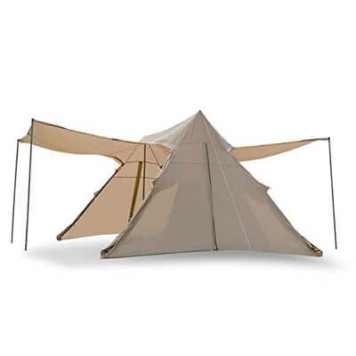 Tienda de campaña para 8 Personas, Tienda de campaña Familiar Grande Impermeable y Resistente al Viento, Tienda instantánea de 4 Estaciones para Equip