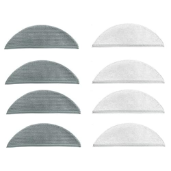 BAIHOGI 8 piezas de repuesto para Lydsto R1 inteligente robot de barrido Accesorios limpieza trapeador gris y blanco paño de lavado (color: gris blanc en oferta
