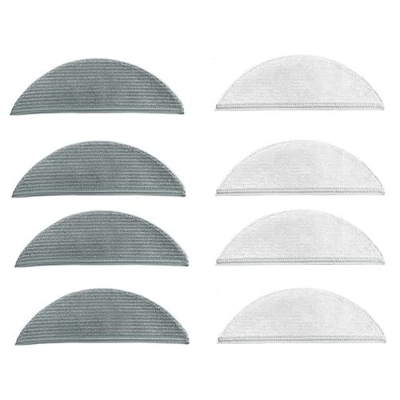 BAIHOGI 8 piezas de repuesto para Lydsto R1 inteligente robot de barrido Accesorios limpieza trapeador gris y blanco paño de lavado (color: gris blanc