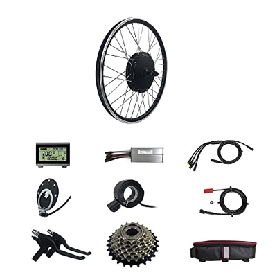 Ebike 48V 1000W Kit de conversión a Prueba de Agua Hub Motor Rueda Trasera Girar 26 Pulgadas con Pantalla LCD3 Bicicleta eléctrica Fácil de Instalar K