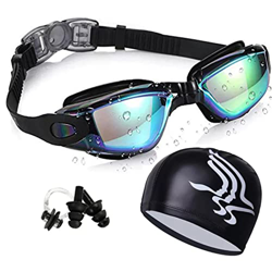 ZLYPSW Gafas de natación Profesionales antifog UVA Capas de natación Sombrero Silicona Gases de natación (Color : A, Size : One Size) en oferta