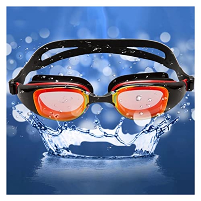 ZLYPSW Gases de natación al Aire Libre Profesionales Gafas de natación en Marco Grande UVA Gafas de natación (Color : A, Size : One Size)