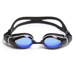 ZLYPSW Profesional for Adultos Impermeables Anti-Fog UVA Lente de protección Hombres Mujeres Gafas de natación de Silicona Ajustable Lente (Color : A, características