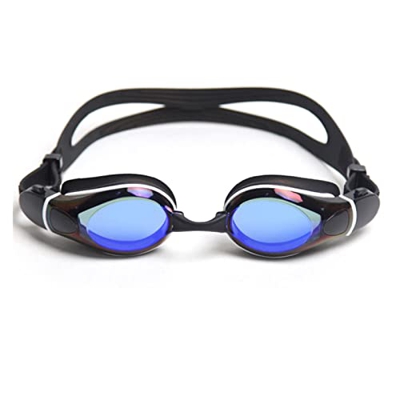 ZLYPSW Profesional for Adultos Impermeables Anti-Fog UVA Lente de protección Hombres Mujeres Gafas de natación de Silicona Ajustable Lente (Color : A,