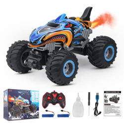 Rhybor Coche Teledirigido 20 Km/h Coche RC 1:16 Monster Truck Teledirigido con Luces LED Spray Mist Music 2.4 GHz Coche Radiocontrol Coches Teledirigi características