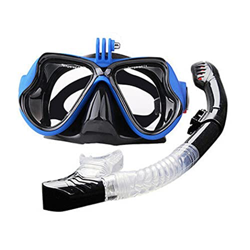 QHYXT Máscara de esnórquel Juego de Tubos de esnórquel Máscara de Buceo Tubo de Gafas de natación para Buceo Submarino (B Talla única) características