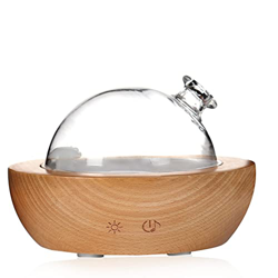 Vidrio de madera maciza Bluetooth Audio Aroma Difusor Humidificador Hogar Dormitorio silencioso Aceite esencial Difusor de aroma Lámpara Gao Yan 180 m en oferta