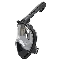QHYXT Máscara de esnórquel de Silicona de Cara Completa, Snorkel Submarino de 180 ° Máscara de Buceo de Tipo seco de Boca Poco Profunda, Adecuada para en oferta
