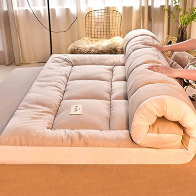 YIbing Tatami Japones Futon Plegable, Colchon Camping Enrollable Tatami Suave Acolchado para Dormir para Dormir, sin Deslizamiento y Transpirable, par