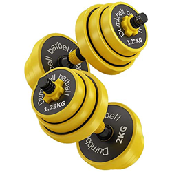 FMOPQ Mancuernas pequeñas Ajustables, Juego de Pesas con Conector, Mancuernas 2 en 1, 12/15/19/25/30/32/44 LB, Mancuernas de Fitness para Hombres en oferta