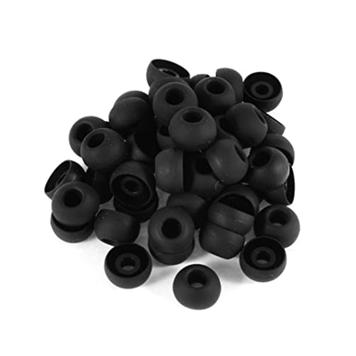 NIDONE Silicona Earbuds de reemplazo de Oreja Consejos Anti Slip Ear Cap para Auriculares 12mm Negro 6PCS Accesorios de Ordenador