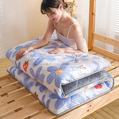 KKCD Colchón De Futón Enrollable Plegable, Tatami Japonés Tradicional, Colchoneta para Dormir De 4 Cm, Colchón De Suelo Grueso, Cama De Invitados Pleg