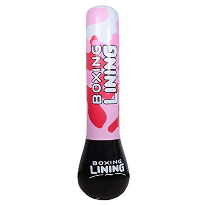FMOPQ Sacos de Boxeo Inflatle Boxing Pillar Tumbler Saco de Boxeo, Vertical Children's Sanda Taekwondo Fitness Training Speed ​​Bags, Pink Speed ​​Bag