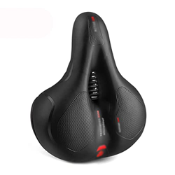 JINPENGRAN Bicicleta Transpirable Sada para Hombres Mujeres Road Bike Saddle Shock Absorbing cómodo Asiento de Bicicleta Grande,A precio
