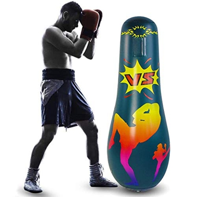 FMOPQ Sacos De Boxeo Saco De Boxeo Inflable, Saco De Arena De Boxeo Independiente, para Niños Adultos Ejercicio Alivio del Estrés Fitness Entretenimie