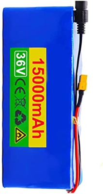 stdpcxz 36V 15Ah Paquete Batería Iones Litio Bicicleta Eléctrica Batería Litio para Bicicleta Eléctrica Batería para Motor 200W-500W con Placa Protecc